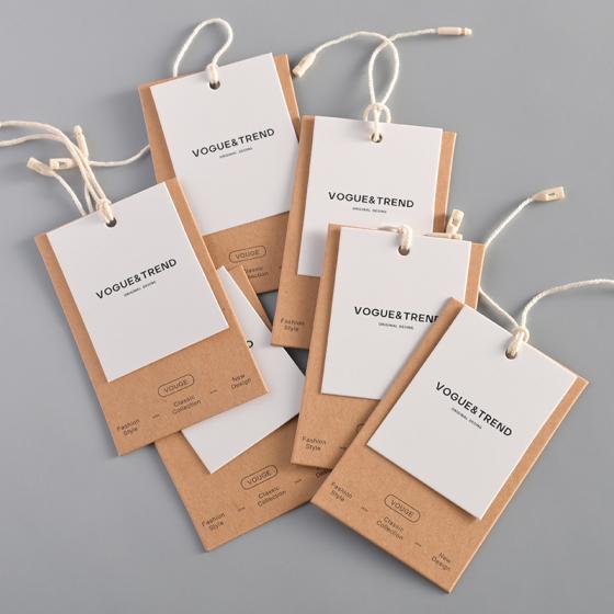 Kraft Paper Hang Tag for Streetwear Brand Apparel Accessories