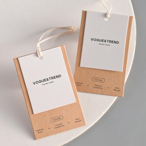 Kraft Paper Hang Tag for Streetwear Brand Apparel Accessories