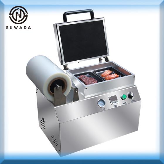 Compact Vacuum Skin Packaging Machine, Steak Seafood Salmon Durian Frozen Meat Tray Skin Packing Machine