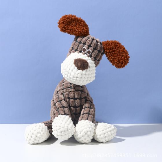 Handmade Crochet Plush Pet Toy, Giraffe Stuffed Dog Chew Toy, Cat Companion Doll