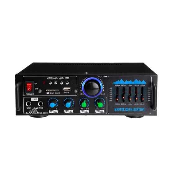 Bluetooth Power Amplifier, Home KTV Karaoke DJ Stereo Amplifier, USB/SD Audio Receiver