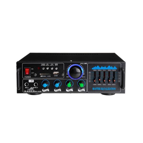 Bluetooth Power Amplifier, Home KTV Karaoke DJ Stereo Amplifier, USB/SD Audio Receiver