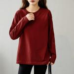 Xinjiang Pure Cotton White Long-Sleeved T-Shirt for Women, Autumn Inner Wear, Versatile Casual Top, Pure Cotton Long-Sleeved T-Shirt for Women