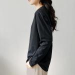 Xinjiang Pure Cotton White Long-Sleeved T-Shirt for Women, Autumn Inner Wear, Versatile Casual Top, Pure Cotton Long-Sleeved T-Shirt for Women