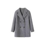 Korean-Style Design and Elegant Gray Wool Coat for Women, 2026 Autumn and Winter New Model, Mid-Length, Elegant and Graceful