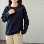 Xinjiang Pure Cotton White Long-Sleeved T-Shirt for Women, Autumn Inner Wear, Versatile Casual Top, Pure Cotton Long-Sleeved T-Shirt for Women
