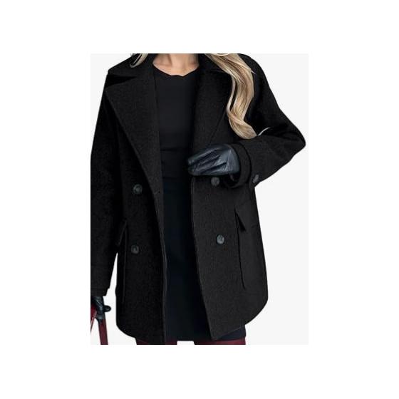2026 New Hot Item: Exquisite Style, Camel Double-Breasted Loose-Fit Coat, Women's Autumn-Winter Commuting Jacket