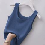 40.00 kg-100.00 kg Sling Threaded Vest Women's Large Size Slim-fit Outer Wear Inner Base Shirt Sleeveless Thin Factory Outlet