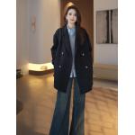 Korean-Style Design and Elegant Gray Wool Coat for Women, 2026 Autumn and Winter New Model, Mid-Length, Elegant and Graceful