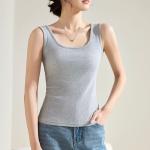 Threaded Square Collar Vest for Women, Thin, Large Size, Slim Fit, Anti-Exposure, Versatile Bottoming, New Outer Sleeveless Vest