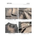 New autumn and winter collection: thickened, high-neck sweater with zipper, Korean-style women's loose-fitting outerwear, simple and basic solid-color top