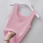 40.00 kg-100.00 kg Sling Threaded Vest Women's Large Size Slim-fit Outer Wear Inner Base Shirt Sleeveless Thin Factory Outlet