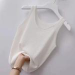 40.00 kg-100.00 kg Sling Threaded Vest Women's Large Size Slim-fit Outer Wear Inner Base Shirt Sleeveless Thin Factory Outlet