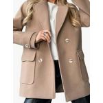 2026 New Hot Item: Exquisite Style, Camel Double-Breasted Loose-Fit Coat, Women's Autumn-Winter Commuting Jacket