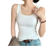 Threaded Square Collar Vest for Women, Thin, Large Size, Slim Fit, Anti-Exposure, Versatile Bottoming, New Outer Sleeveless Vest