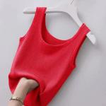 40.00 kg-100.00 kg Sling Threaded Vest Women's Large Size Slim-fit Outer Wear Inner Base Shirt Sleeveless Thin Factory Outlet
