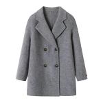 Korean-Style Design and Elegant Gray Wool Coat for Women, 2026 Autumn and Winter New Model, Mid-Length, Elegant and Graceful